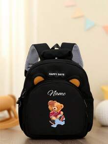Mini Customizable Cartoon Bear Football Backpack Nylon Zipper Bag With Adjustable Shoulder Strap For School, Toddler Backpack - Multicolor - View 17