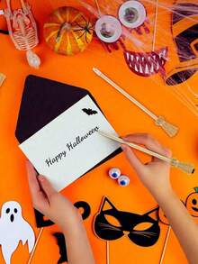1/6/12pcs Witch Broom Shaped Ballpoint Pens, Halloween Broom Shaped Writing Pencils, Witch Party Props, Halloween Party Gifts, Gift Bag Fillers, Classroom Reward Stationery Gifts, Suitable For Children Boys Girls Teens - A - View 2
