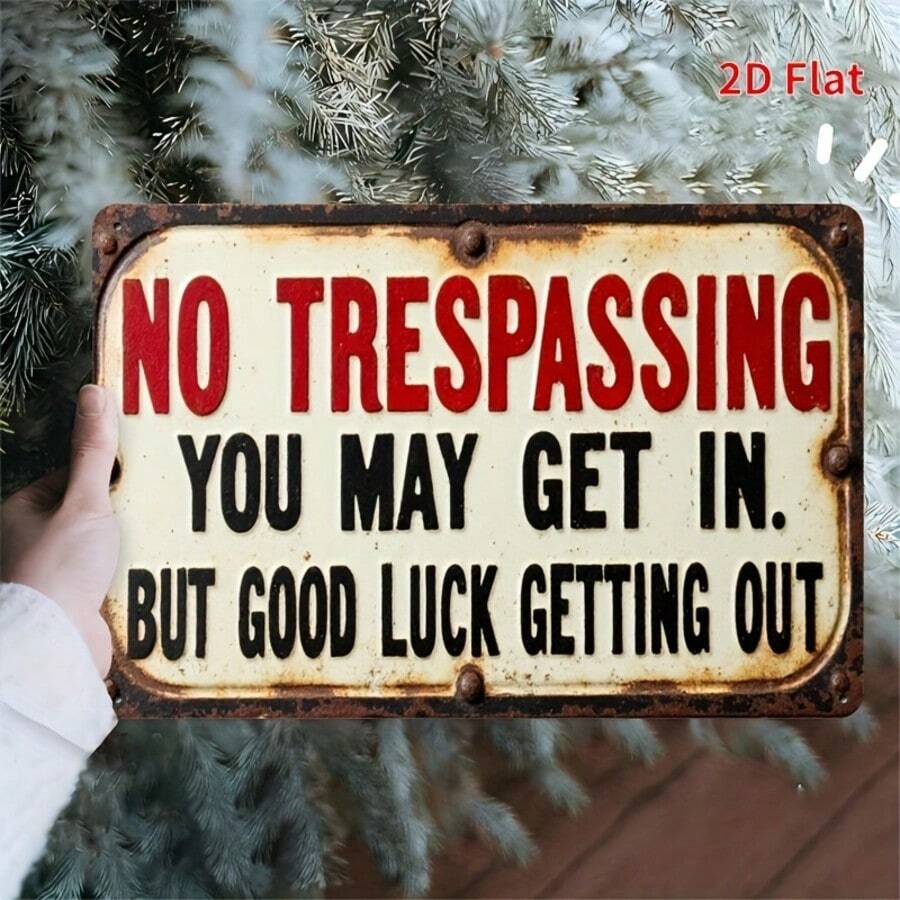 2D Flat - Vintage Metal Sign, Retro Style Wall Art, Suitable For Bars, Cafes, Beach Villas And Backyard Cabins - 1pc - 8X12 Inches - Multicolor - View 1