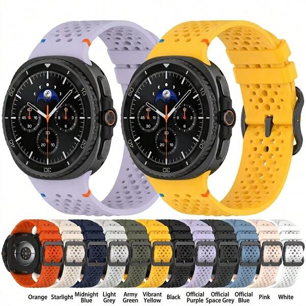 1PC Fashion Silicone Strap Compatible With Samsung Watch 8/9 40mm 44mm 8 Classic 46mm Sport Band Wristband For Galaxy Watch 8/8Classic Bracelet