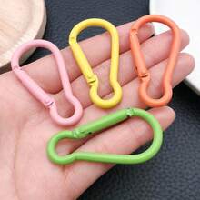 5/10/30/60/100pcs Candy Color Lobster Clasp Key Ring Spring Hook DIY Bag Keychain Jewelry Making Accessories Decoration - Multicolor - View 3