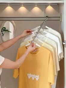 Multi-Layer Clothes Hanger Hook, Space-Saving Multi-Functional Multi-Layer Clothes Hanger Hook, Home Wardrobe Storage Rack, Clothes Hanging Tool, Foldable Dorm Essential - Multicolor - View 5