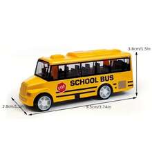 Mini Alloy Bus Toy, Die-Cast Realistic School Bus And Bus Vehicle Model, Pocket-Sized Portable Play Car, Durable Metal Toy, Early Education Learning Toy, Birthday Christmas Party Favor Stocking Stuffer Gift, Suitable For Boys And Children Aged 3+ - Bus - View 12