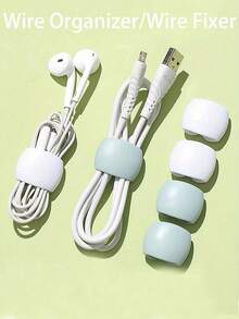 6pcs/12pcs Mixed Desktop Cable Clips Organizer, Office, Travel, Home Universal, Multi-Function Cable Clips, Suitable For Chargers, Earphones, USB Cables, Back To School Season Practical - Multicolor - View 4