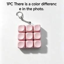 1 pieza Llavero con tecla 4/9, juguete antiestrés DIY de botón de teclado, juguete para aliviar el estrés para adultos para pasar el tiempo - Multicolor - Ver 13