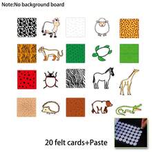 hoojojo 20pcs Permainan Mencocokkan Tekstur Bulu Hewan dari Kain Felt, Alat Bantu Mengajar Pengenalan Pola Kulit Hewan Liar, Perlengkapan Belajar Guru di Kelas, Aktivitas Pengamatan Sains Alam, Perlengkapan Kembali ke Sekolah - MultiWarna - View 14