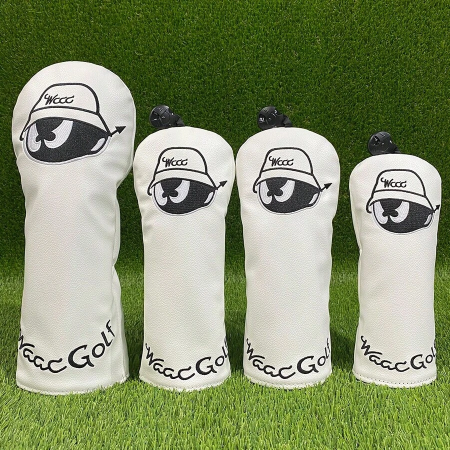 1pc Playful White Peter Pan Design Golf Putter Headcover - Fashionable Protective Accessory For Young Golf Enthusiasts & Best Gift Choice - White - View 1