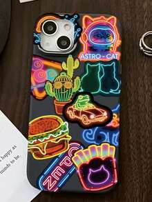 60pcs/Pack Cute Cartoon Neon Color Animals Stickers, Decorative Decals For Phone Stationery Laptop Guitar Luggage Notebook Sticker - Multicolor - View 10