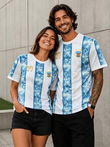 Argentina Men's & Youth T-Shirt, South American Design Comfortable Top, Suitable For Match, Daily Wear, Gift Sports White - White - View 4