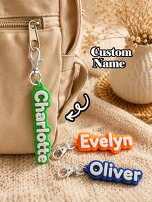Personalized Letter Keychain, Customized Keychain, Customized Name Keychain, Ideal Personalized Gift For Family, Friends, Backpack Tag, Car Keychain, Men's Keychain, Back To School Season - Multicolor - View 2