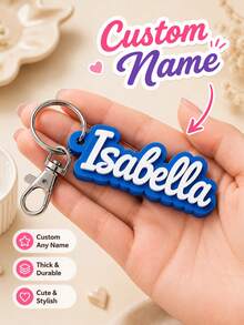 Personalized Name Keychain, Custom Acrylic Key Ring, 3D Letter Keychain, Personalized Bag Charm, Custom Gift, Cute Key Holder Accessory, Birthday Gift - Multicolor - View 9