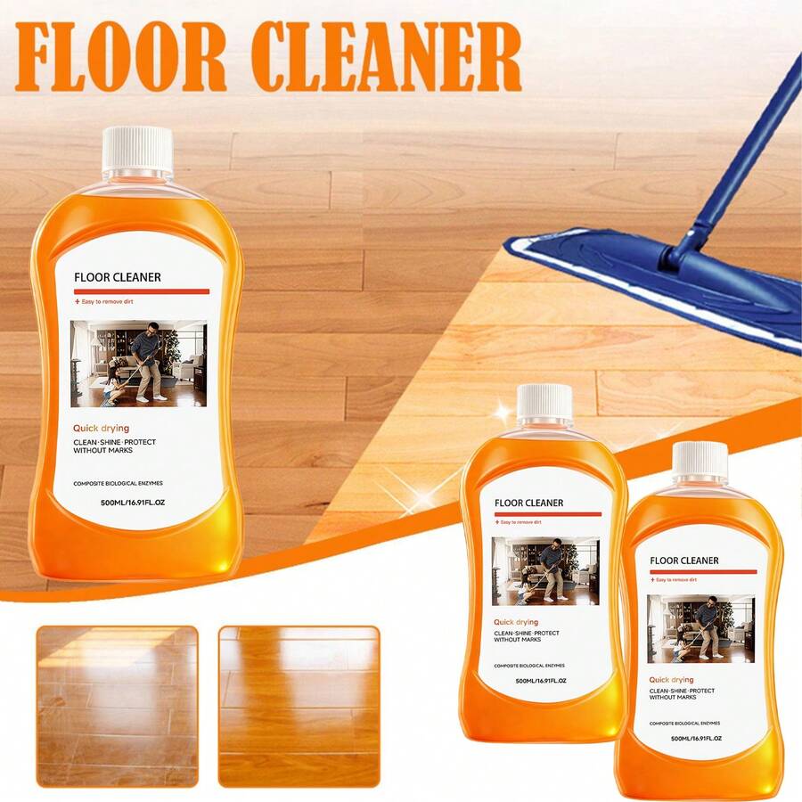 500ml Floor Powerful Cleaner, Suitable For Cleaning, Polishing, Brightening And Repairing Of Wooden Floors, And Also Can Be Used To Remove Scratches.