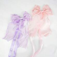1/4 Pack French Style Bow Curtain Tiebacks, Sheer Satin Ribbon Curtain Tiebacks, Multi-Color No-Drill Curtain Tiebacks, Suitable For Semi-Sheer And Regular Curtains, For Bedroom, Living Room, Romantic Home Decor - Multicolor - View 12
