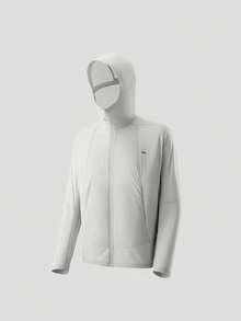 Beneunder Men's All-Weather Outdoor Sun-Protection Jacket (Loose-Fit) WR004 - Light Grey - View 12