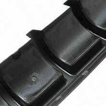 Car Rear Bumper Diffuser Lip 5 Fin Design, Universal Black Racing Spoiler Splitter, Compatible With Ford Mustang Camaro Challenger Charger Styling Accessories - A - View 4