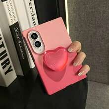 Cute Pink Gradient Phone Case With Heart-Shaped Kickstand, Compatible With Samsung Galaxy Z Fold 8 Ultra Z Fold7 Fold8 Wide ZFold 5 Zfold6 Zfold5, Shockproof Back Cover, Waterproof, Anti-Drop, Anti-Scratch - Pink - View 6