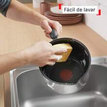T-fal Lechero con tapa 16cm Opti-Space acero inoxidable apta para inducción mango antideslizante G7371795 - Ver 7