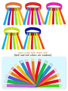 Sabuk Permainan Kejar-Kejar Ekor 42/21/7/1 buah, Ikat Pinggang Pita Satin Warna-warni Elastis yang Dapat Diatur, Alat Peraga Permainan Kejar-Kejar Ekor, Cocok untuk di Rumah, Halaman Belakang, Pesta, Berkemah, Aktivitas Pembangunan Tim Kelompok di Luar Ruangan - Satu ukuran cocok untuk semua. - View 13