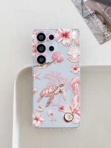 1pc Shockproof Full Coverage TPU Material, Precise Cutouts Transparent Phone Case, Underwater World Turtle Shell Starfish Jellyfish Flower Coconut Tree Pattern, UV Printing Process, Suitable For Android, Nothing, Pixel, Series Phone Protective Cover, Holiday Gift, Daily Commute, Daily Anti-Drop Style - Multicolor - View 2