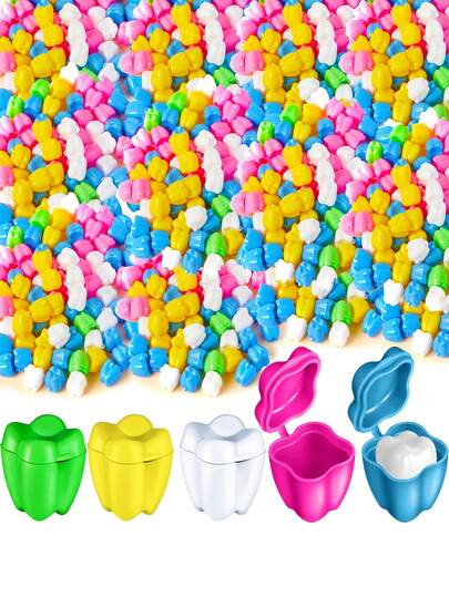 10/20/30/50pcs Colorful Children's Tooth Storage Boxes, 50/100/150pcs Plastic Tooth Storage Boxes, Suitable For Boys And Girls, Perfect For Collection, Gift Bags, Party Favors, Dental Clinic Rewards, Gifts