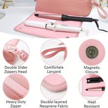 Hair Care Tools Travel Bag, Travel Bag And Heat-Resistant Pad Curling Iron And Hair Care Accessories Storage Bag, Travel Organization Pouch - 1 - 查看 4