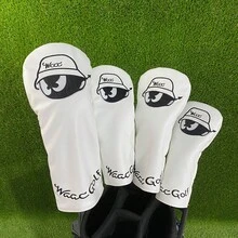 1pc Playful White Peter Pan Design Golf Putter Headcover - Fashionable Protective Accessory For Young Golf Enthusiasts & Best Gift Choice - White - View 3