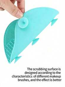 3/1pc Silicone Makeup Brush Cleaning Pad, Portable Makeup Brush Washing Mat, Multi-Texture Zoned Makeup Brush Cleaning Tool - Multicolor - View 6