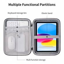 DANYCASE Tablet Carrying Case Universal 10.9 Inch Tablet Sleeve Shockproof Storage Bag Multi-Pocket Design Compatible With IPad Air 8 (M4) 11" 2026 11th A16 10th 10.9 7th/8th/9th 10.2 Mini 7 6 Air 11(M2) - Black - View 5