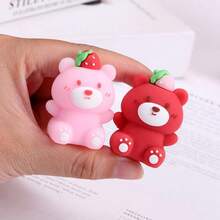 1pc Random Color Cartoon Pencil Sharpener, PVC Soft Rubber Cute Bear Pencil Sharpener, Children Elementary Students Stationery, School Supplies, Halloween Christmas Gift - Multicolor - View 7