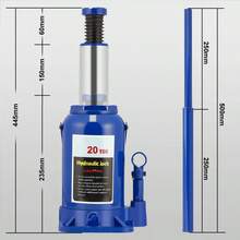 Gato Hidraulico Tipo Botella 20 Toneladas Para Carro 445mm - Azul - Ver 9