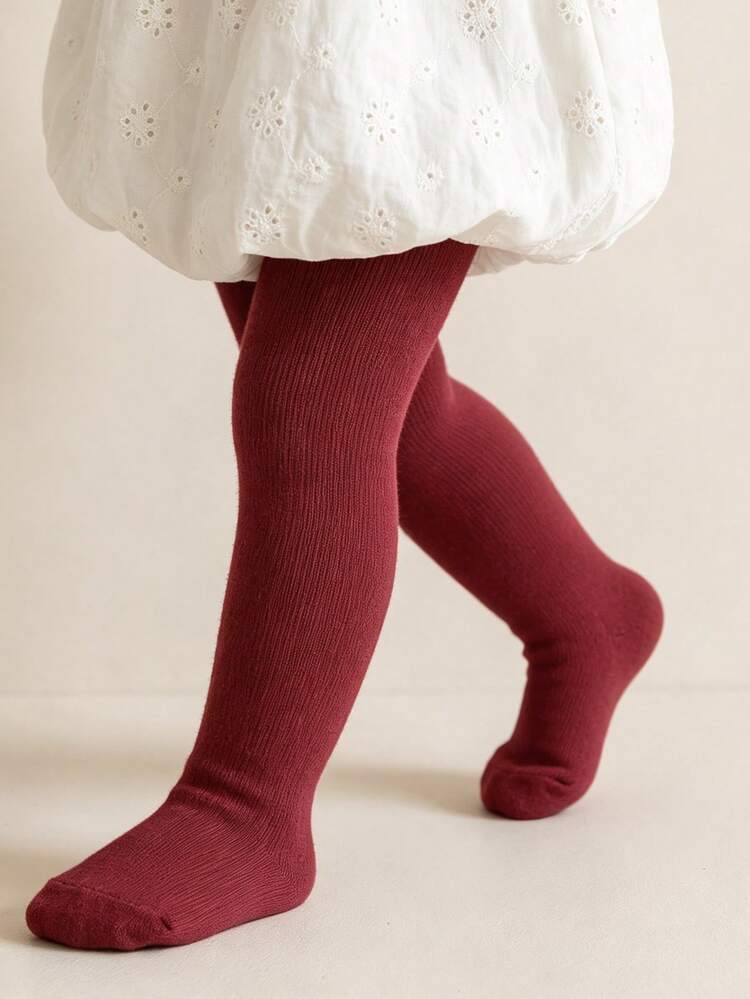3 Pasang Kaos Kaki Bayi Perempuan, Legging Warna Polos Serbaguna - MultiWarna - View 8