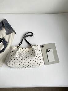 Tas Tote Kasual Motif Leopard Kapasitas Besar Model Baru untuk Sekolah dan Bimbingan Belajar - Putih - View 5