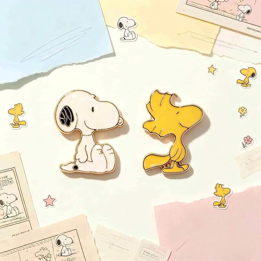 1pc 2026 New Snoopy Cartoon Brooch, Suitable For Clothes, Pencil Cases And Other Items, Fun Casual Decoration, Small And Unique, Excellent Decorative Accessory, Perfect Gift Surprise For Friends And Family (Random Style) - Multicolor - View 1