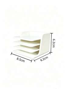 1pc 4-Layer Desktop Stackable Sticky Note Organizer, Suitable For Square Sticky Note Pads, Multi-Color Classification Sticker Storage Rack, Easy To Access, Minimalist Desk Organizer For Office, Home, Study, School, Stationery Storage, Simple Desk Tidy, Portable Memo Pad Display Stand - Multicolor - View 12