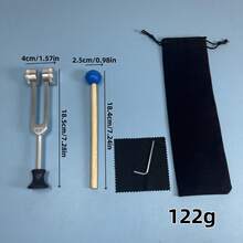 1套不同頻率調音叉套裝附配件，敲擊時音色清脆悅耳，適合休閒時光 - 彩色 - 查看 9