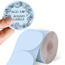 1pc 50mm Round Circle Self-Adhesive Labels For Phomemo M110/M110S/M120/M200/M220 Label Maker For Barcode Label, DIY - Multicolor - View 6