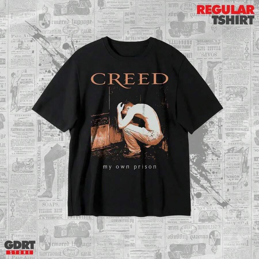 Creed T-Shirt - My Own Prison Albums - Unisex Heavy Shirt - Black - View 1
