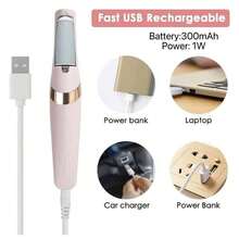 Electric Foot Grinder,With LED Light And Replacement Rollers,Electric Callus Remover,Rechargeable Automatic Foot File,2-Speed Settings,Portable Foot Scrubber/Pedicure Tool For Dry,Cracked,Hard Skin And Calluses,Holiday Essentials,Gift For Men /Women - Multicolor - View 4
