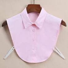 1pc Premium Detachable Fake Collar Inner Lining, Women's Knitted Polyester Layered Half Shirt Collar, Elegant Versatile Neck Accessory, Multiple Colors, Machine Washable, Suitable For Workplace Daily Commute Outfits - Multiple Styles - View 12