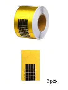 3Pcs Gold Phototherapy Nail Extension Paper Trays - Gold - View 7