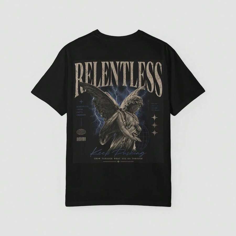 Men T-Shirts - 黑色 - 查看 1