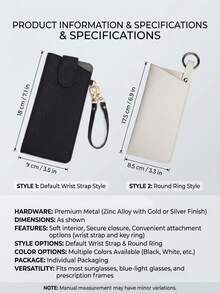 Hanging Bag Fashion Fashion Glasses Storage Case, Portable Dust-Proof & Pressure-Resistant Eyeglass Box, Anti-Scratch Protective Cover, Clip Design Anti-Loss & Anti-Scratch, Can Be Hung On Backpack For Easy Access, Suitable For Daily Commute & Travel, Versatile & Practical Eyewear Storage & Protection Accessory - Multicolor - View 5