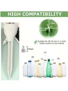 1件裝植物自動澆水尖頭，可調流量自動滴灌套件，居家盆栽滴灌工具，適用於室內與園藝植物，無需電池 - 多色 - 查看 6