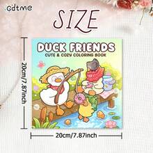 GDTME Libro de Colorear con Tema de Amigos Patos: Libro de Colorear con Patrones Audaces y Fáciles para Adultos y Niños, Ilustraciones Ricas y Lindas de Compañeros Patos, Páginas para Colorear, Regalo Festivo para Útiles Escolares, Halloween, Navidad y Diversas Reuniones de Fiesta, Mejorando la Creatividad, Bellamente Diseñado - amigos patos - Ver 5