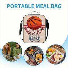Basketball-Rucksack 3-teilig, inklusive Rucksack, Lunchbox und Federmäppchen, geeignet für den täglichen Schulgebrauch, Bergsteigen und Outdoor-Sportarten. - 3-teiliges Set - Übersicht 4