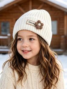 Soft And Warm Knitted Hat For Children In Autumn And Winter, Cute Cartoon Flower Colorful , Suitable For Everyday Wear And Outdoor Sports. - Multicolor - View 5