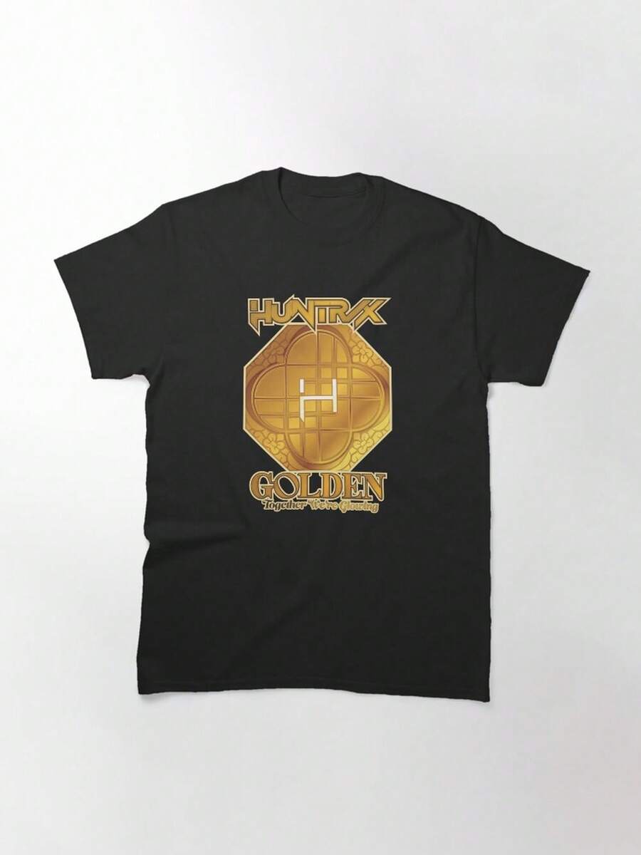 DeMonD Hunters Printed Cotton T-Shirt, Hunt RIX Graphic T-Shirt, Unisex Street Top, Fan Merch Apparel Women Men - Black - View 1