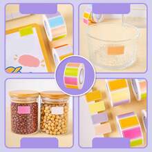 1020/510pcs Colorful Random Color Self-Adhesive Label Stickers, [510pcs/Roll]Waterproof Writable Self-Adhesive Identification Labels, Canned Food Labels, Food Storage Labels, Gift Bag Sealing Stickers, Waterproof Colorful Coded Index Labels - Vibrant, Durable Self-Adhesive Labels, Suitable For Organizing, Marking And Personalized Name Labels - Multicolor - View 5