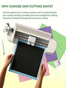 3/4pcs Mesh Cutting Mat, Self-Adhesive Surface, Grid Scale, Compatible With Multiple Cutting Machines, Suitable For Sticker Cutting, Fabric Processing, Handmade Crafts, Christmas Themed Material Cutting, Back To School, School Supplies, Art - A - View 10