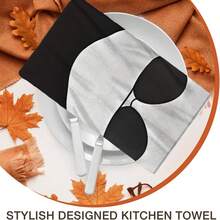 2/4/48pcs Halloween Series Fashion Glasses Ghost Pattern Printed Kitchen Towels - Super Soft, Highly Absorbent Polyester Tablecloths And Hand Towels, Perfect For Holiday Decor, Kitchen Decor, Party Decor. - Multicolor - View 8